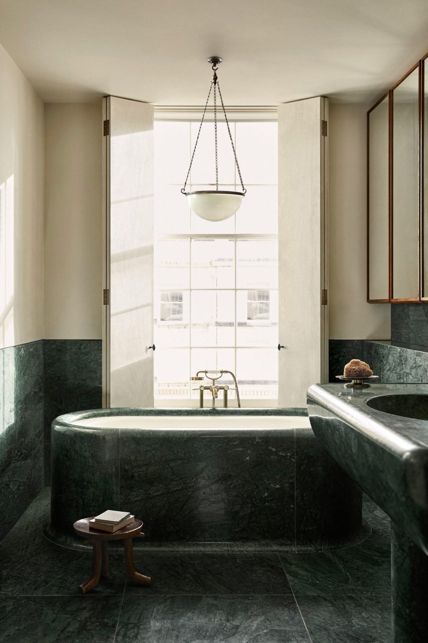 Bathroom interior in Belgravia townhouse