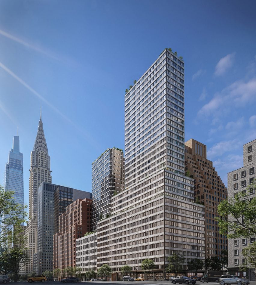Rendering of an office building